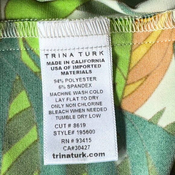 Trina Turk Strapless Tropical Print Romper | Size Small - Picture 5 of 9